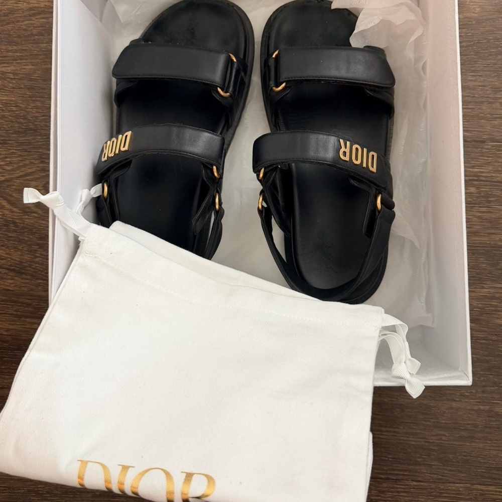 Dior Noir Lambskin Sandals - Picture 4 of 4